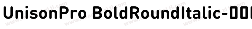 UnisonPro BoldRoundItalic字体转换